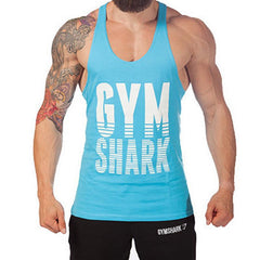 Men Fitness Shirts Cotton Tank Top Gym Workout