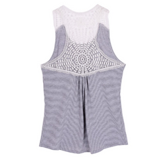 Woman's Clothing Stripe Tank Top Fitness T-shirt