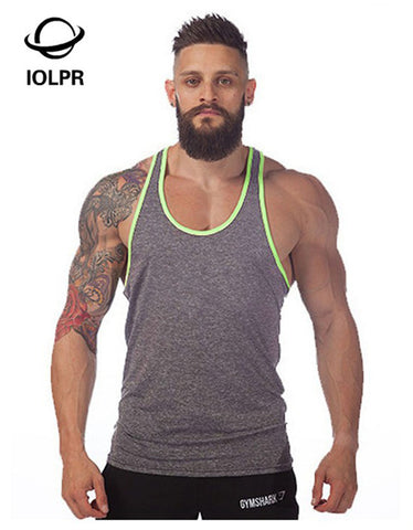 Solid Body Building Shirts Gym Shark Men Vest
