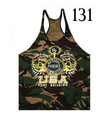 Solid Body Building Shirts Gym Shark Men Vest