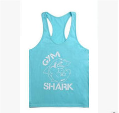 Solid Body Building Shirts Gym Shark Men Vest