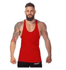 Solid Body Building Shirts Gym Shark Men Vest