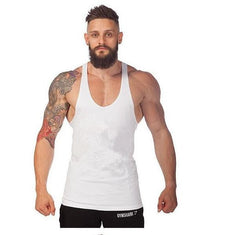 Solid Body Building Shirts Gym Shark Men Vest