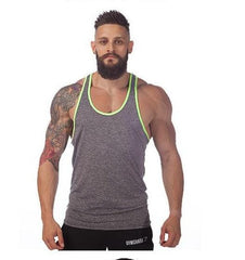 Solid Body Building Shirts Gym Shark Men Vest