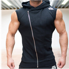 Men Tank Top Bodybuilding Stringer Hoodies Sleeveless