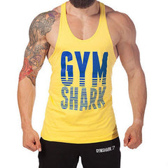 Men Fitness Shirts Cotton Tank Top Gym Workout