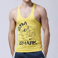 Men Fitness Shirts Cotton Tank Top Gym Workout