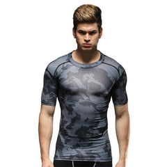 Men Compression Shirt Base Layer Skin Running Shirt