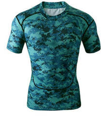 Men Compression Shirt Base Layer Skin Running Shirt