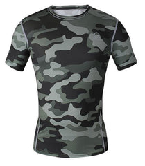 Men Compression Shirt Base Layer Skin Running Shirt